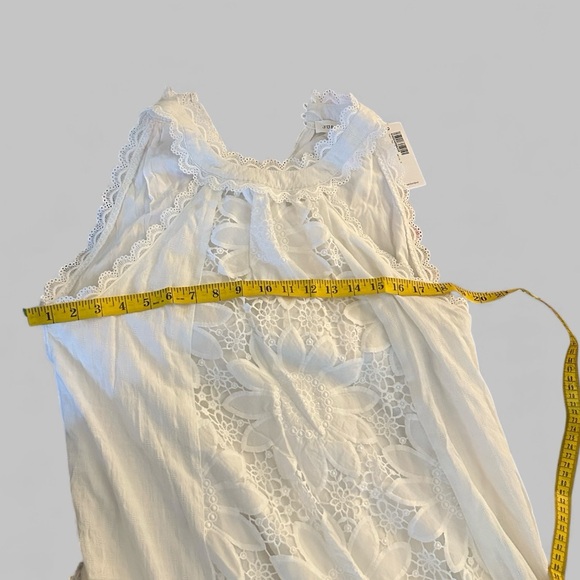 Just Me White Lace Boho Capri Maxi Dress - Picture 5 of 8